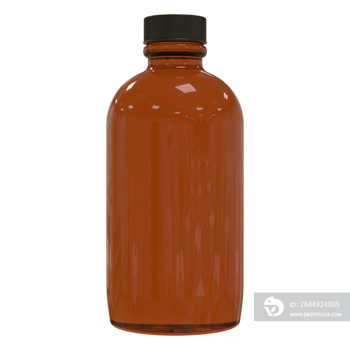 amber bottle mockup of medicine isolated