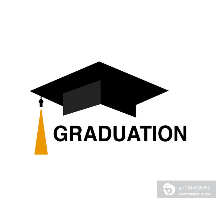 Silhouette of a black toga on a white background. Silhouette of final year student graduation cap. Editable higher education icon symbol in PNG format. intelligence, achievement, celebration.