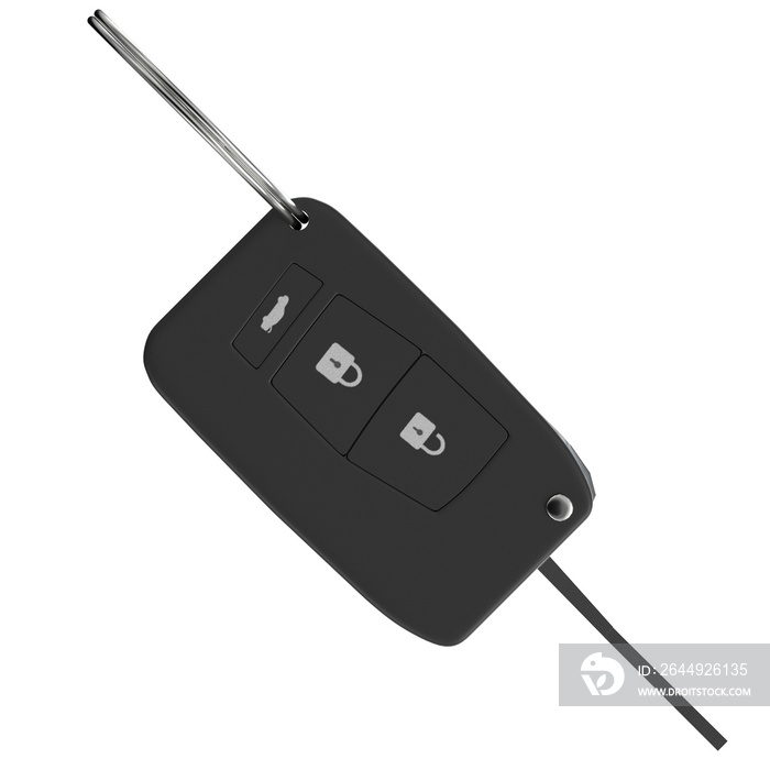 3d rendering illustration of a car key