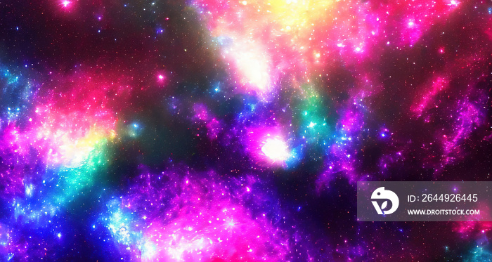 glitter neon color galaxy background