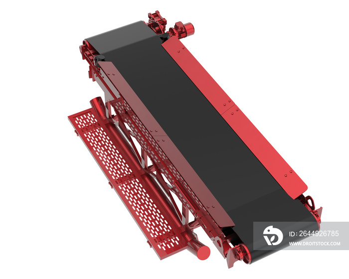 Conveyor belt isolated on transparent background. 3d rendering - illustration