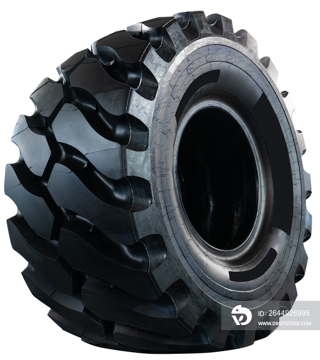 Isolated new tractor tire