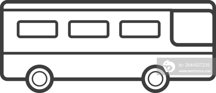 School bus thin line icon, Education icon set.