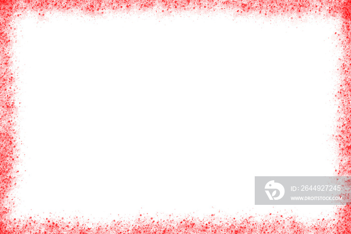 Rectangular red banner frames, borders, painted on transparent background. Png image.