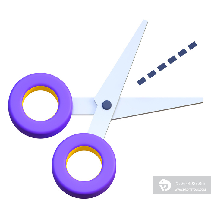 scissor cut tool icon graphic design tool 3d illustration