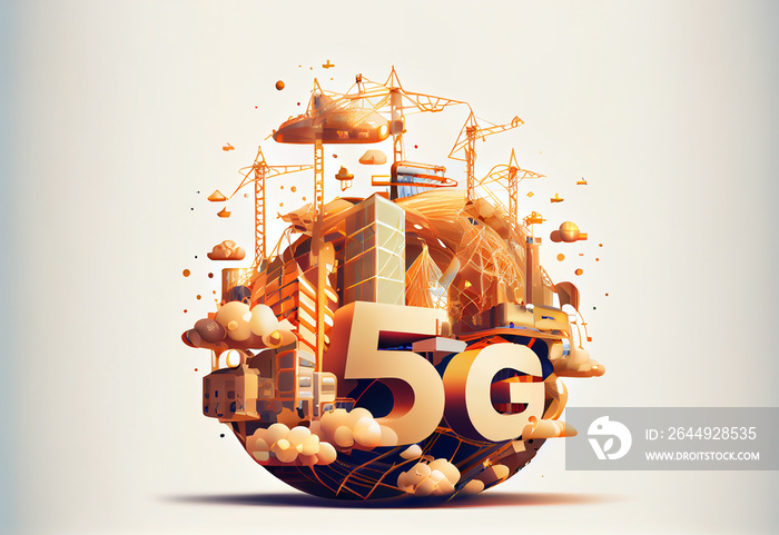 5g Technology Concept. High-speed Mobile Internet, City Dwellers Using New Generation Networks for Communication and Gadgets.