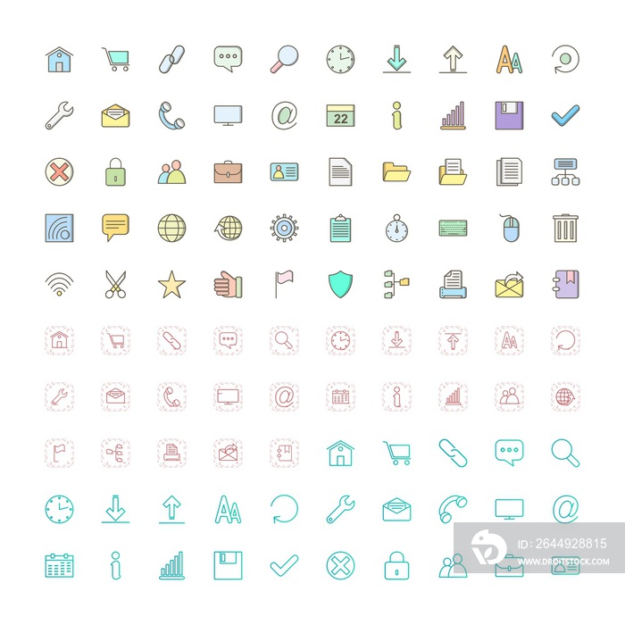 Icon Set Of Web For Personal And Commercial Use...