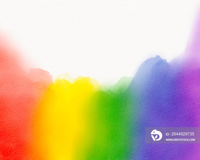 LGBT  Pride month watercolor texture concept.Rainbow  background