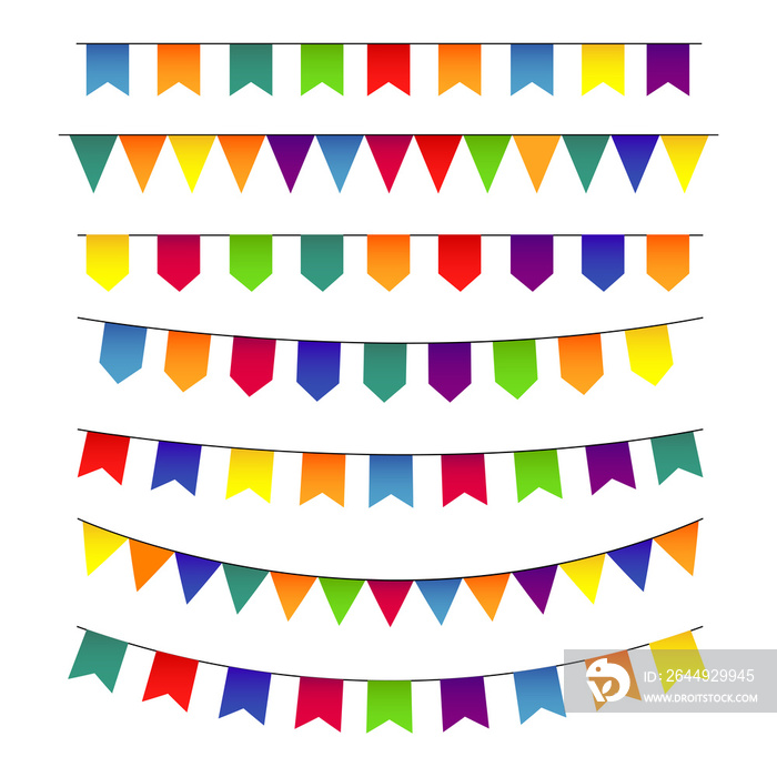 Party Background with Flags Vector Illustration. Vector celebrate background party flags