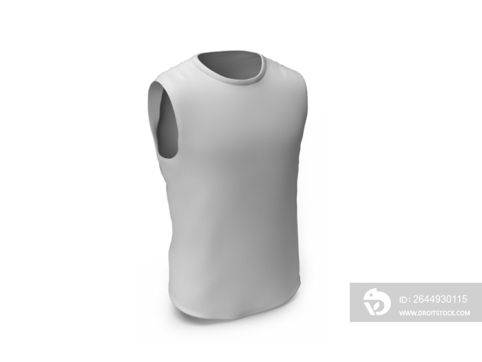 Sleeveless Shirt 3D Illustration Mockup Scene