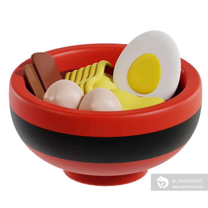 Bowl of Noodles 3d Model