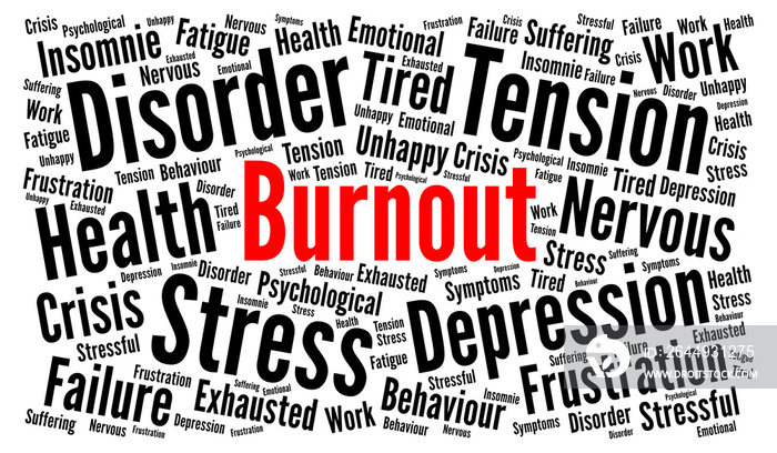 Burnout word cloud concept