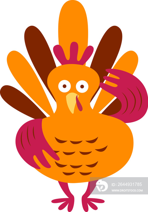 Turkey Cartoon character, Happy Thanksgiving day, Autumn