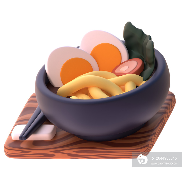 Ramen In 3d render for graphic asset web presentation or other