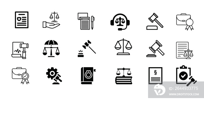 vector legal entity icon collection