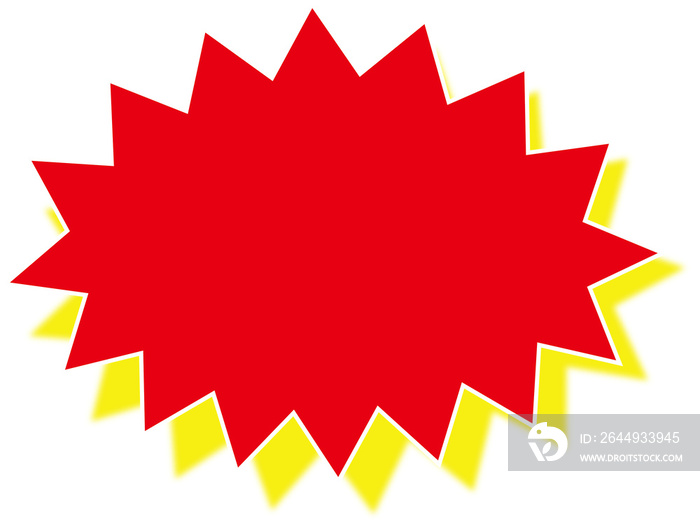 Comic surprise explosion shape, can be used for titles, highlights or step markers