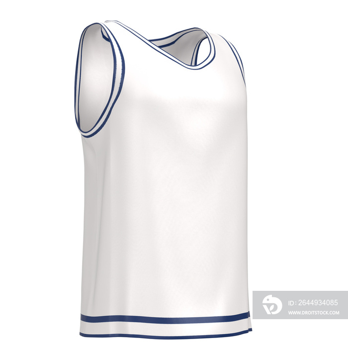 3D rendering illustration of a basketball jersey shirt mockup