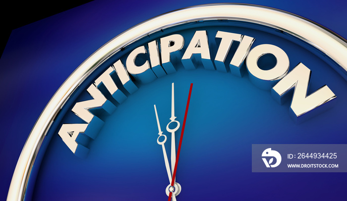 Anticipation Eagerly Awaited Countdown Clock Time 3d Illustration