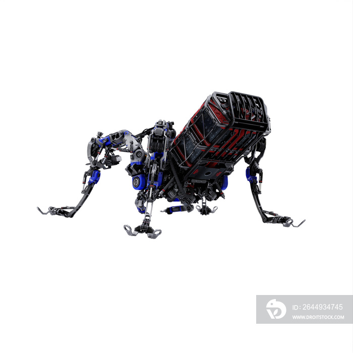 Futuristic spider miner robot