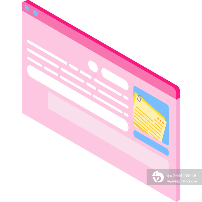 Job digital report or cv isometric laptop vector