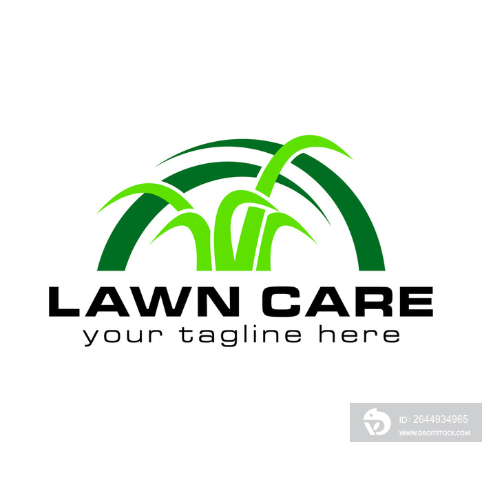 lawn care logo template, lawn care vector illustration