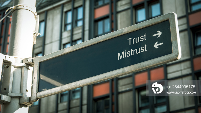 Street Sign to Trust versus Mistrust