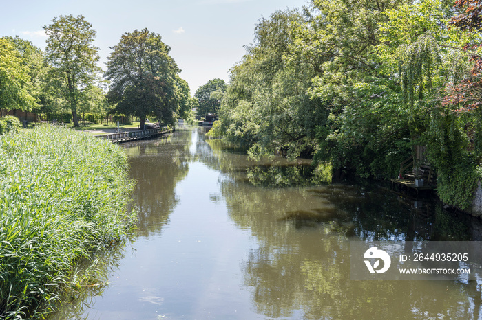 canal and public park, Koge, Denmark