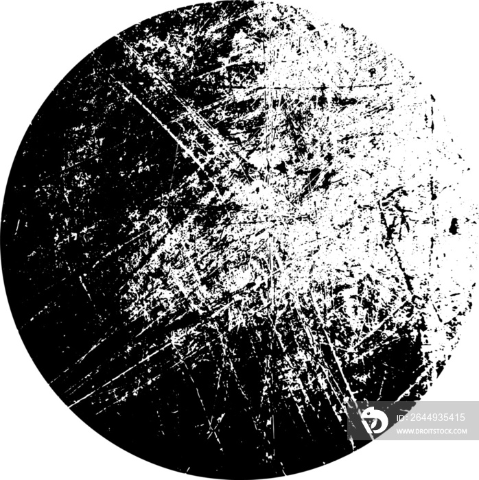 circular metallic element with a transparent background