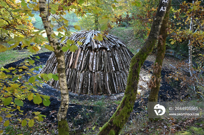 köhler hauberg holzstapel holzkohle