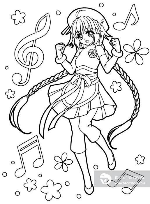 illustration of Coloring book for girls