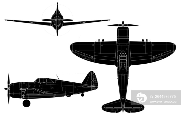 Avión de combate de hélice P-47