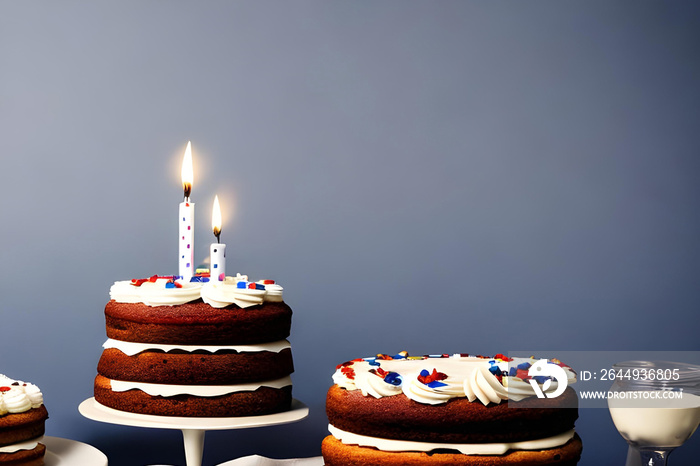 birthday cake with candle