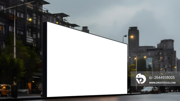 Blank outdoor Event advertisment screen for marketing purpose, Empty LED screen for event advertisment, white LED screen mockup