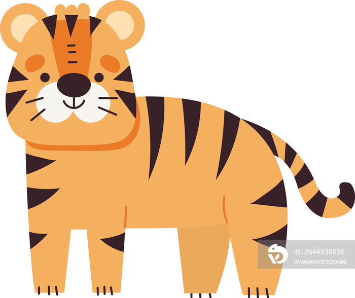 tiger cute animal zoo isolated clipart