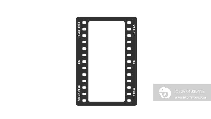 film strip icon isolated on transparent background. tape photo film strip frame, Video Film strip roll,