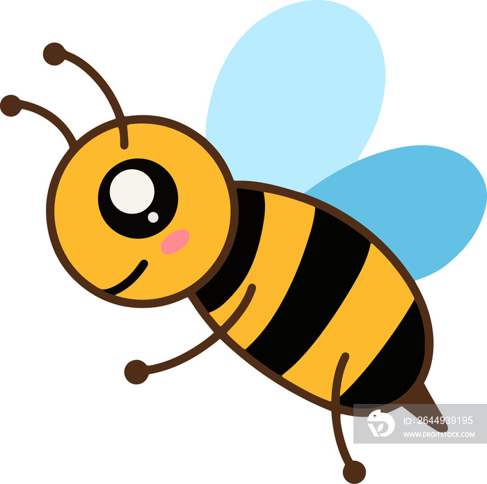 Cute Bee Honey Animal with different pose cartoon clipart childish little bee mascot flat design