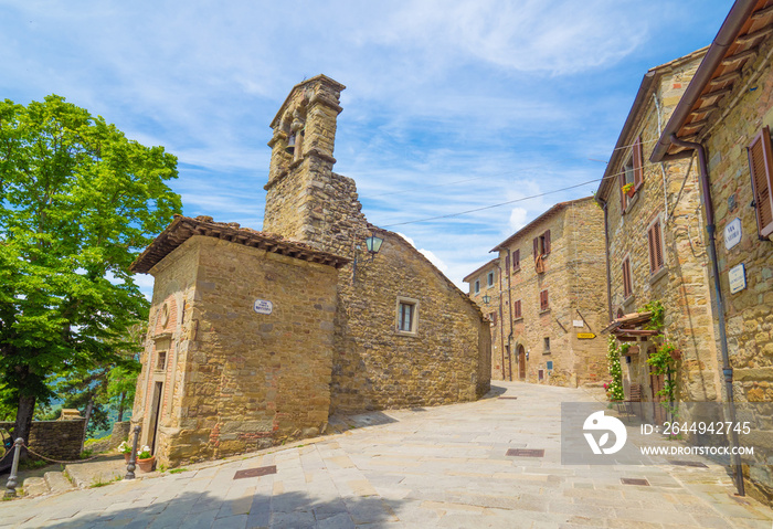 Cortona (Italy) - The awesome historical center of the medieval and renaissance city on the hill, Tuscany region, province of Arezzo, during the spring