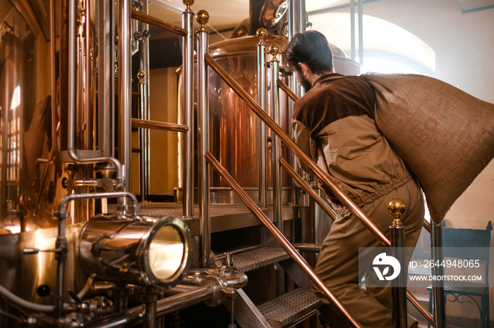 Man working in a brewery