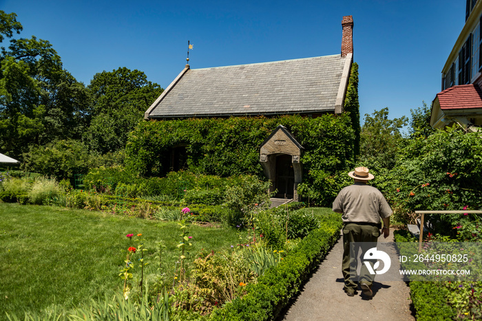 Exteriori of John Adams house in Quincy, MA.