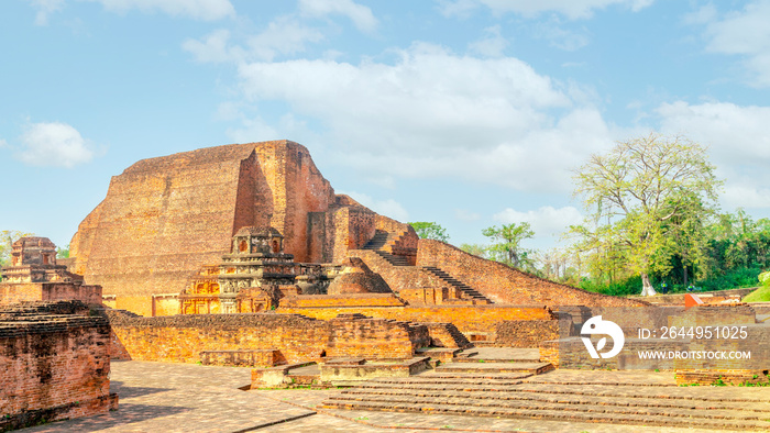 RUINS of ancient Nalanda University, Bihar, India