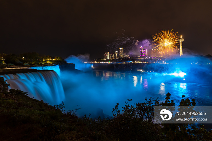 Fireworks at the Niagara Falls