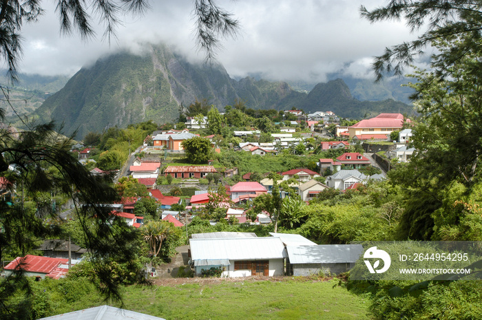 Hell Bourg on the mountains of La Reunion island