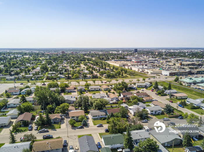 Residential area of Grande Prairie, Alberta, Canada