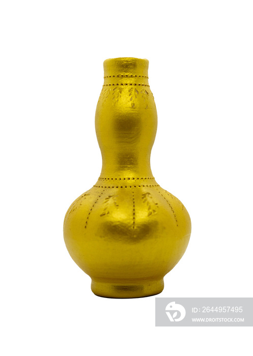 golden vase isolated