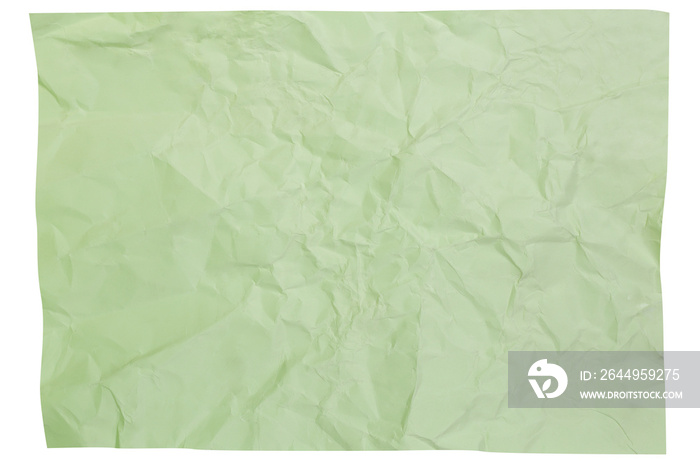 Green pastel crumpled paper sheet