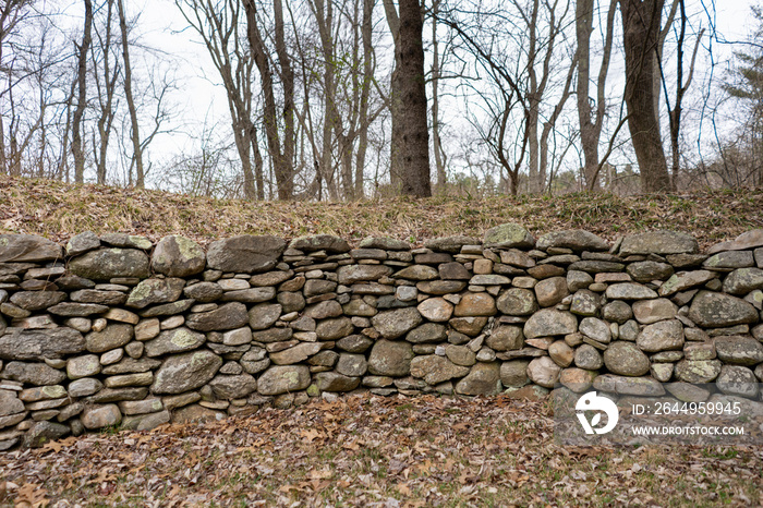 Old New England stone wall