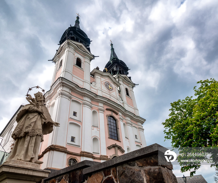 Famous Poestlingberg Basilica, church near Linz, Austria