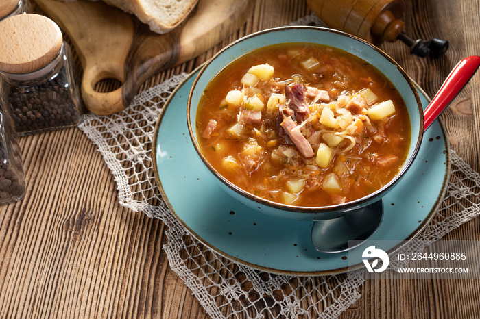 Traditional cabbage soup.