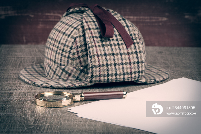 Sherlock Hat and magnifying glass