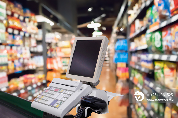 supermarket checkout payment terminal